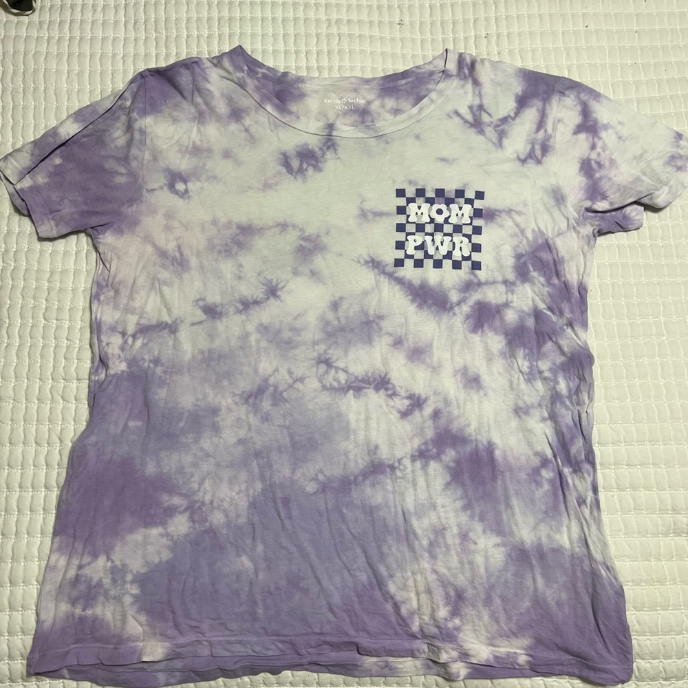 Karrie Lochler Mom Power tie-dye tee